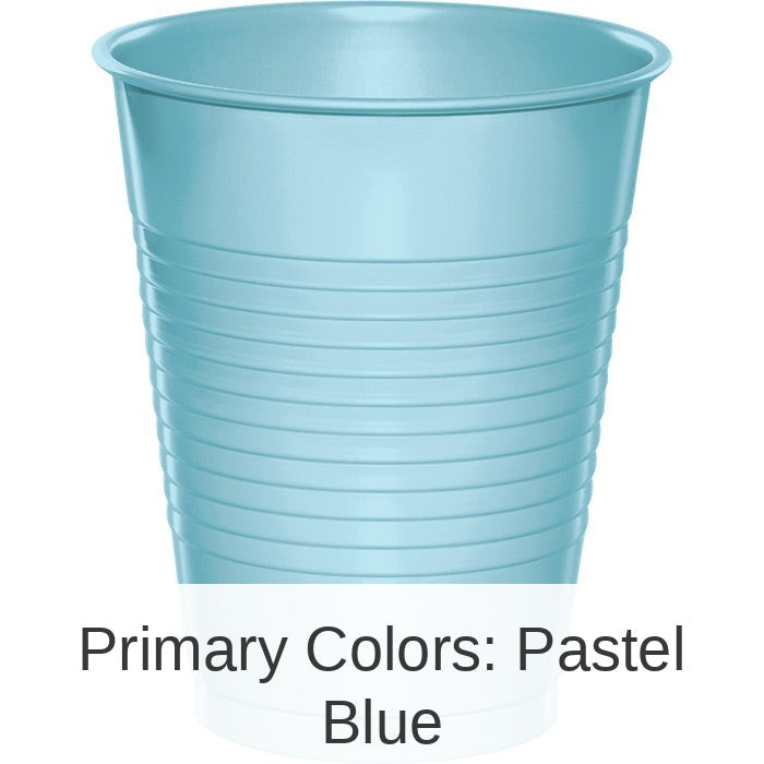 240/Case Bulk Pastel Blue 16 oz Plastic Cups