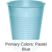 240/Case Bulk Pastel Blue 16 oz Plastic Cups
