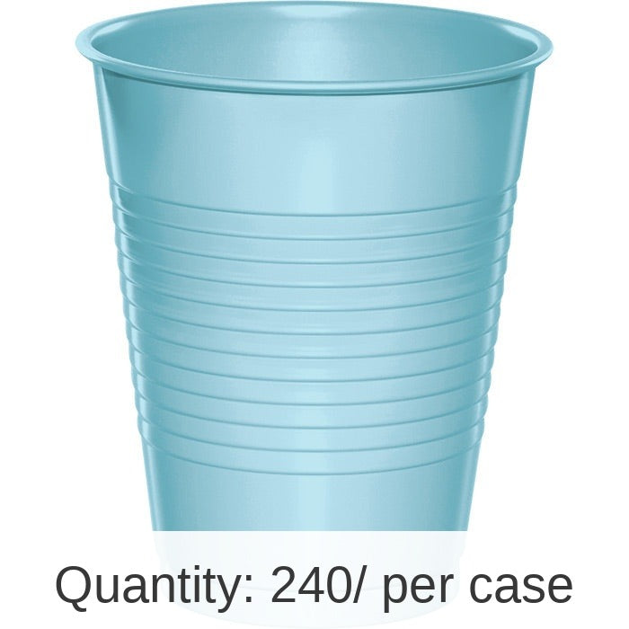 240/Case Bulk Pastel Blue 16 oz Plastic Cups