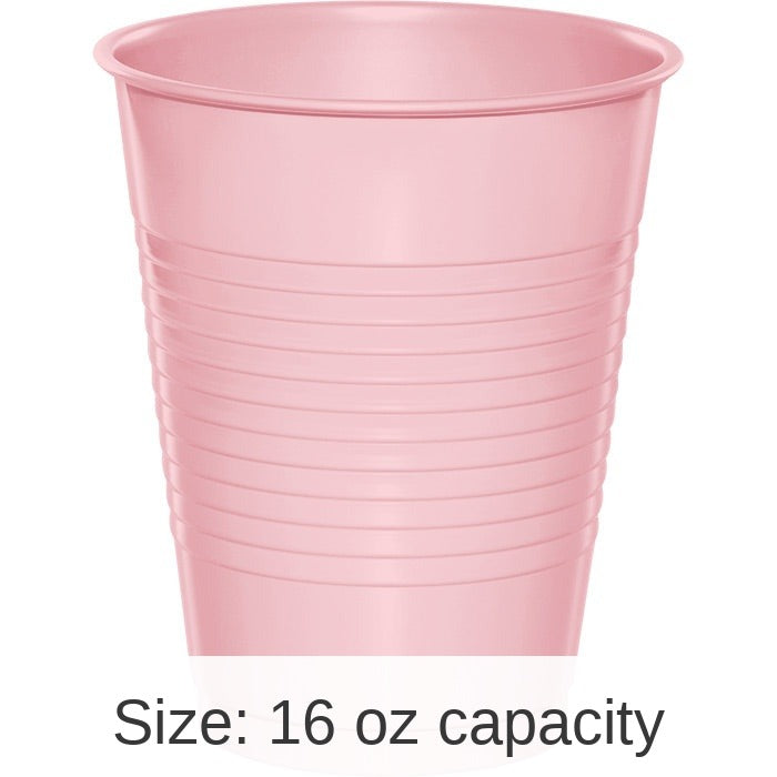 240/Case Bulk Classic Pink 16 oz Plastic Cups