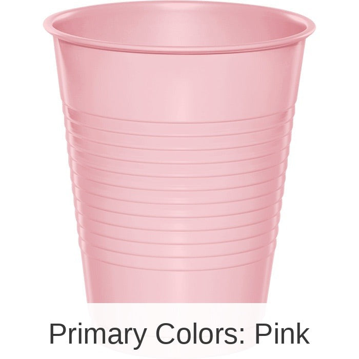 240/Case Bulk Classic Pink 16 oz Plastic Cups