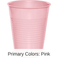 240/Case Bulk Classic Pink 16 oz Plastic Cups