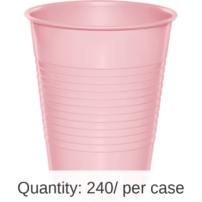 240/Case Bulk Classic Pink 16 oz Plastic Cups