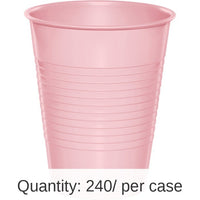 240/Case Bulk Classic Pink 16 oz Plastic Cups