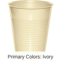 240/Case Bulk Ivory 16 oz Plastic Cups