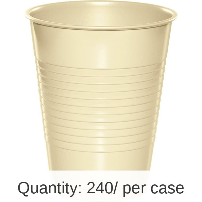 240/Case Bulk Ivory 16 oz Plastic Cups