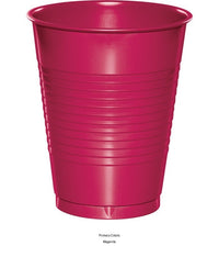 240/Case Bulk Hot Magenta 16 oz Plastic Cups