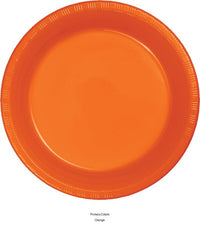 240/Case Bulk Sunkissed Orange 6.75 inch Plastic Dessert Plates