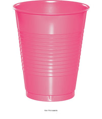 240/Case Bulk Candy Pink 16 oz Plastic Cups