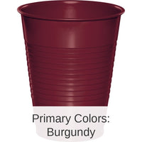 240/Case Bulk Burgundy 16 oz Plastic Cups