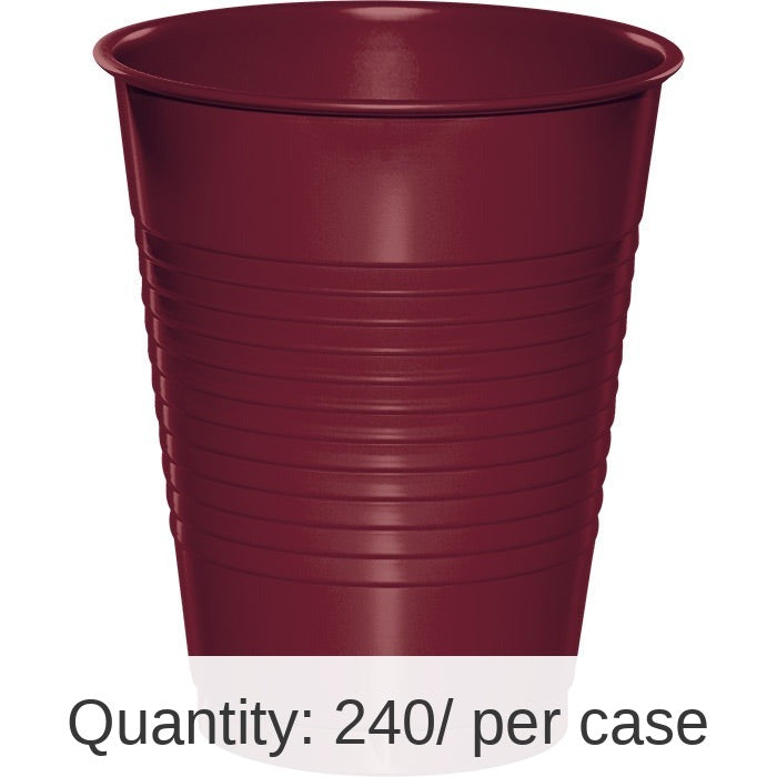 240/Case Bulk Burgundy 16 oz Plastic Cups