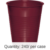 240/Case Bulk Burgundy 16 oz Plastic Cups