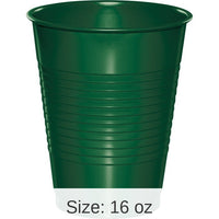 240/Case Bulk Hunter Green 16 oz Plastic Cups
