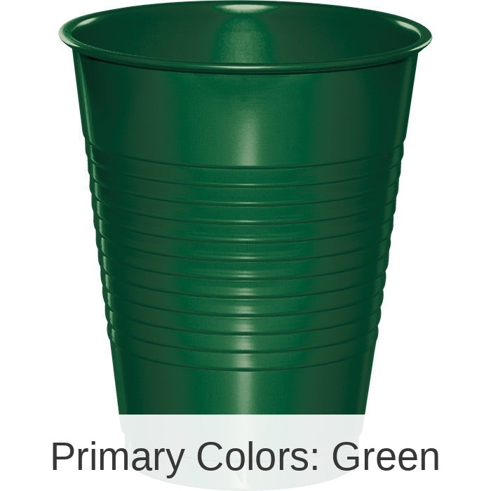 240/Case Bulk Hunter Green 16 oz Plastic Cups