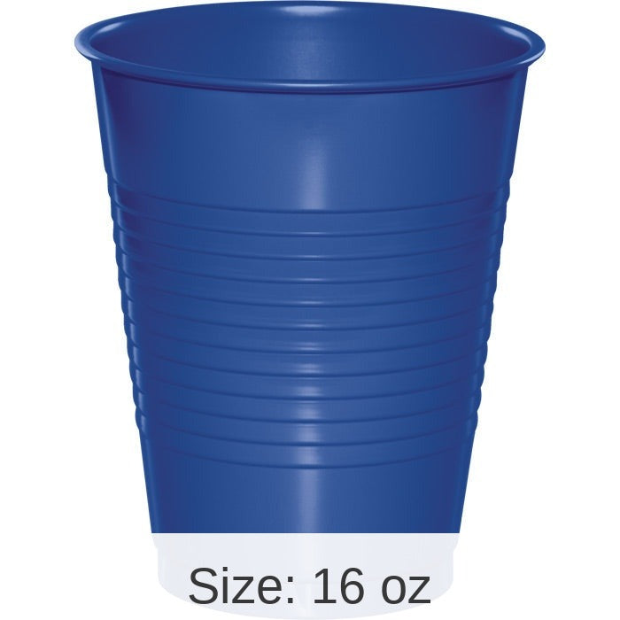 240/Case Bulk Cobalt Blue 16 oz Plastic Cups
