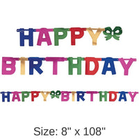 12/Case Bulk Large Happy Birthday Party Banners
