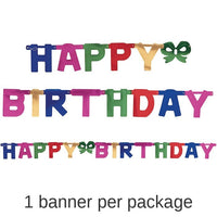 12/Case Bulk Large Happy Birthday Party Banners