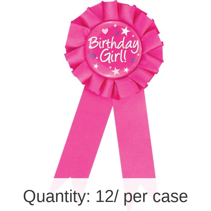 12/Case Bulk Birthday Girl Award Ribbons