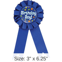 12/Case Bulk Birthday Boy Award Ribbons