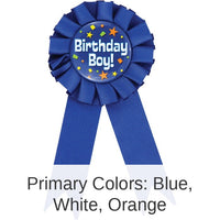 12/Case Bulk Birthday Boy Award Ribbons