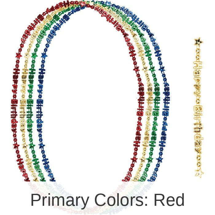 48/Case Bulk Happy Birthday Necklaces