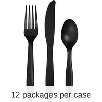 216/Case Bulk Black Velvet Value Friendly Assorted Plastic Cutlery