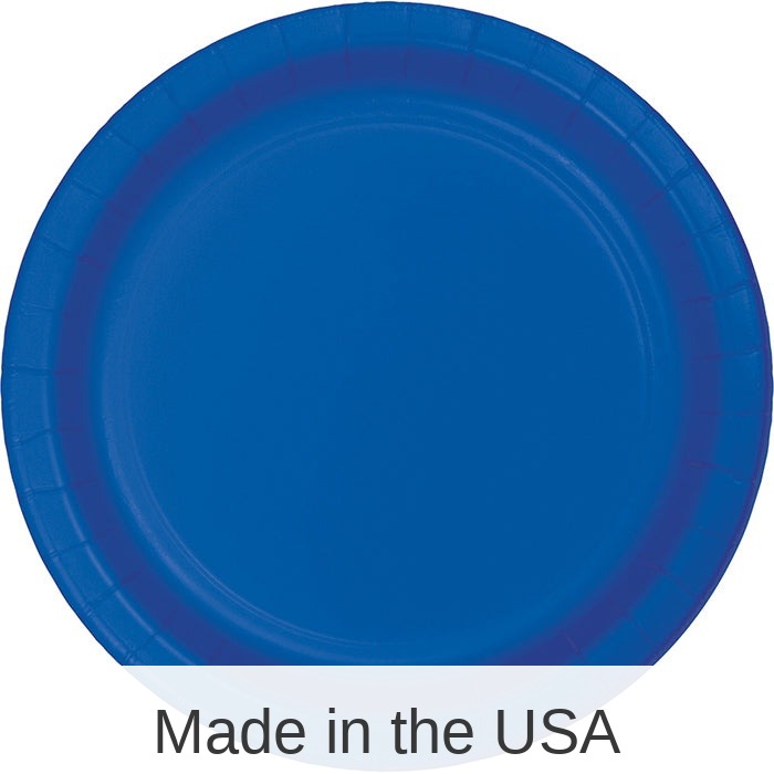 96/Case Bulk Cobalt Blue Value Friendly Dessert Plates