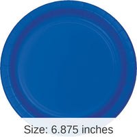 96/Case Bulk Cobalt Blue Value Friendly Dessert Plates