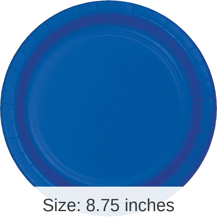 96/Case Bulk Cobalt Blue Value Friendly 8.75 inch Dinner Plates