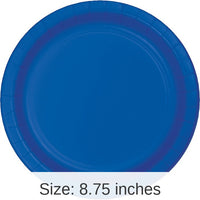 96/Case Bulk Cobalt Blue Value Friendly 8.75 inch Dinner Plates