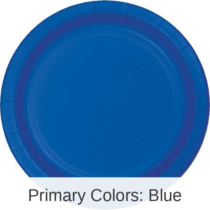 96/Case Bulk Cobalt Blue Value Friendly 8.75 inch Dinner Plates