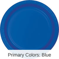 96/Case Bulk Cobalt Blue Value Friendly 8.75 inch Dinner Plates