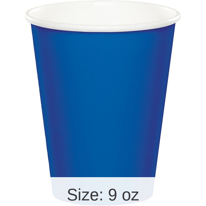 96/Case Bulk Cobalt Blue Value Friendly 9 oz Hot & Cold Cups