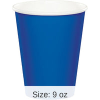 96/Case Bulk Cobalt Blue Value Friendly 9 oz Hot & Cold Cups