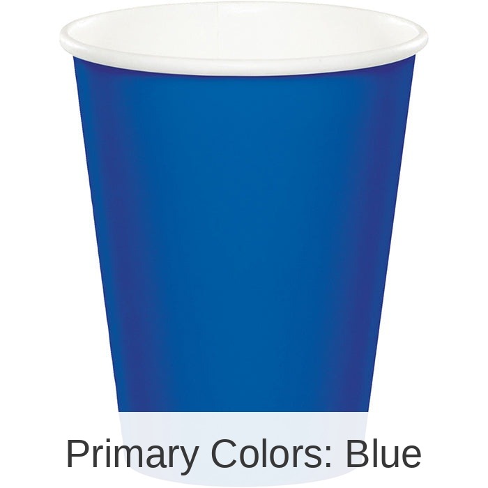 96/Case Bulk Cobalt Blue Value Friendly 9 oz Hot & Cold Cups