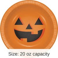 96/Case Bulk Halloween Pumpkin 20 oz Paper Bowls