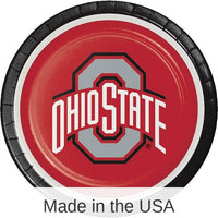 96/Case Bulk Ohio State Buckeyes Dinner Plates