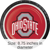 96/Case Bulk Ohio State Buckeyes Dinner Plates