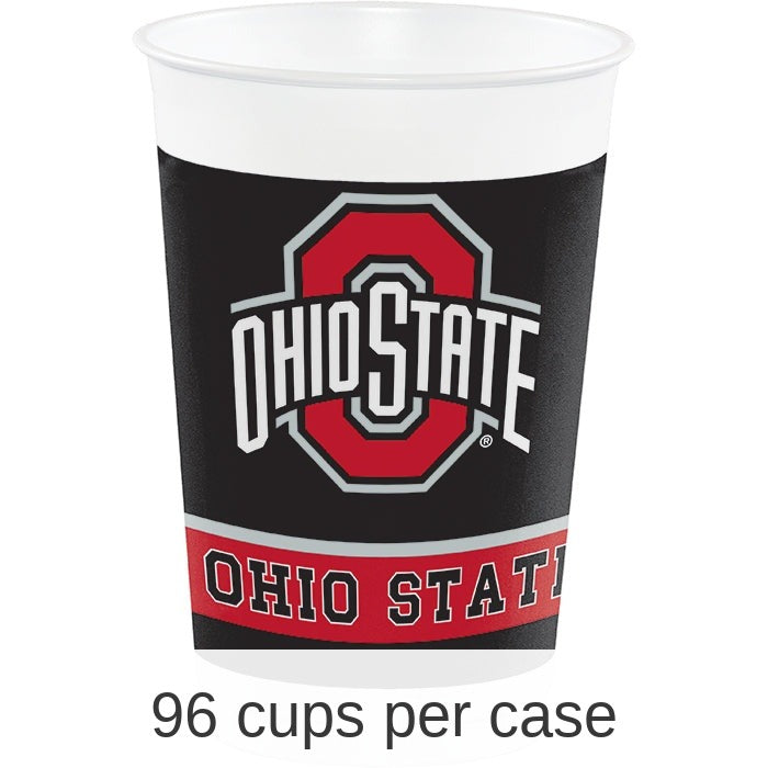 96/Case Bulk Ohio State Buckeyes 20 oz Plastic Cups