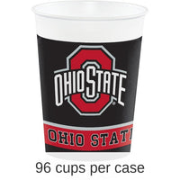 96/Case Bulk Ohio State Buckeyes 20 oz Plastic Cups