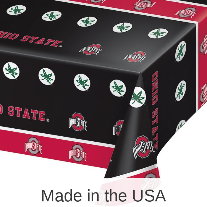 12/Case Bulk Ohio State Buckeyes Plastic Table Covers