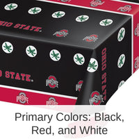 12/Case Bulk Ohio State Buckeyes Plastic Table Covers