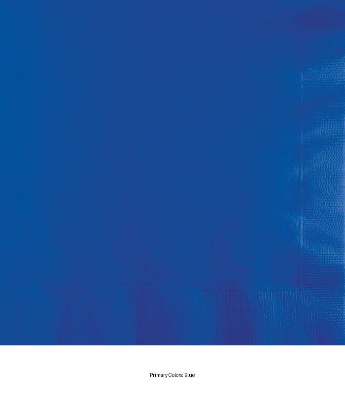 1200/Case Bulk Cobalt Blue 2 Ply Beverage Napkins