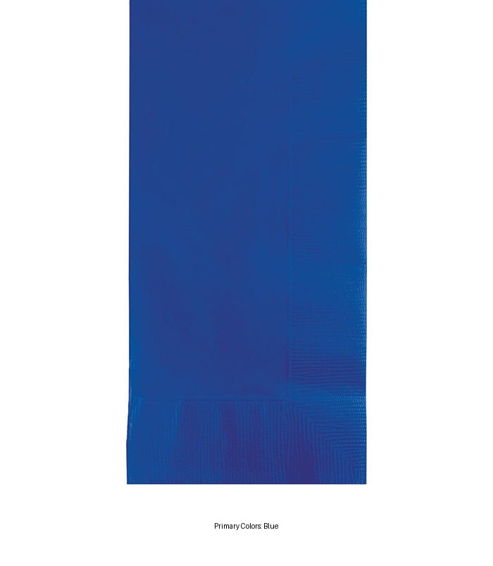 600/Case Bulk Cobalt Blue 2 Ply Dinner Napkins
