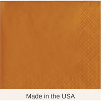600/Case Bulk Pumpkin Spice Orange Beverage Napkins 2 Ply