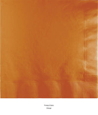 600/Case Bulk Pumpkin Spice Orange Luncheon Napkins 2 Ply