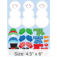 48/Case Bulk Build A Snowman Stickers