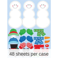 48/Case Bulk Build A Snowman Stickers