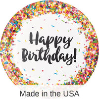 96/Case Bulk Confetti Sprinkles Dinner Plates