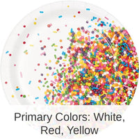 96/Case Bulk Confetti Sprinkles Dessert Plates